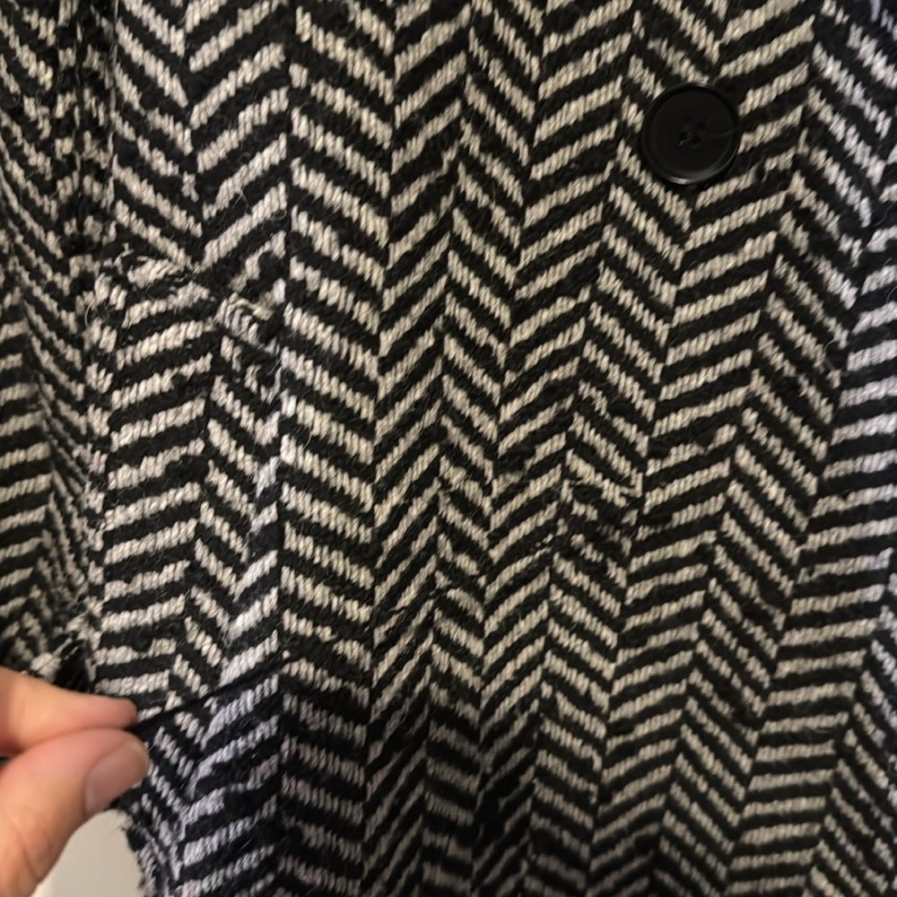 Anine Bing Elodie Herringbone Tweed Long Overcoat - Picture 6 of 14